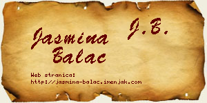 Jasmina Balać vizit kartica